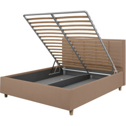 Кровать Charmbed Confort Stenli Modern 180x200 Velluto 03 (Mika/Walnut) Thumb