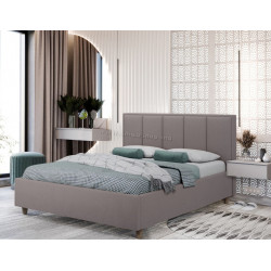 Кровать Charmbed Confort Stenli Modern 180x200 Velluto 15 (Silver/Walnut)