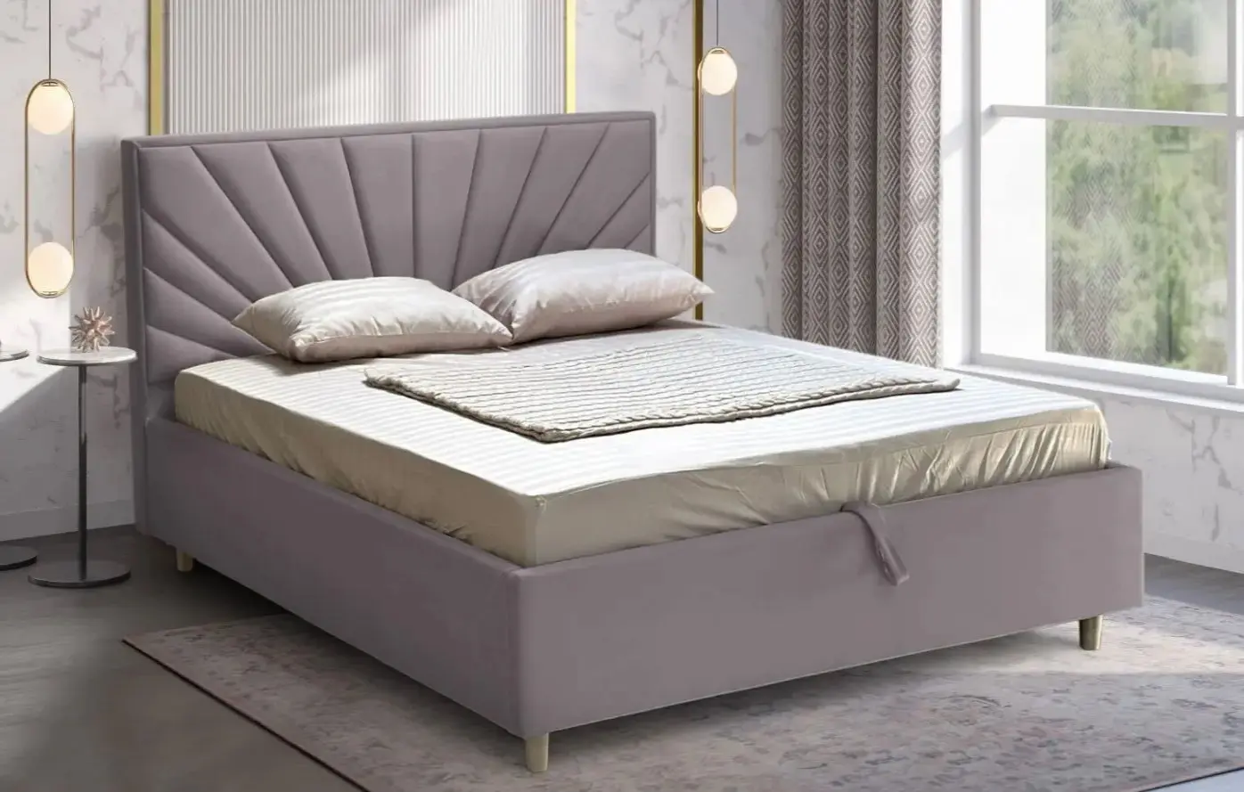 Кровать Charmbed Confort Sunny Eco 140x200 London 15 (Grey)