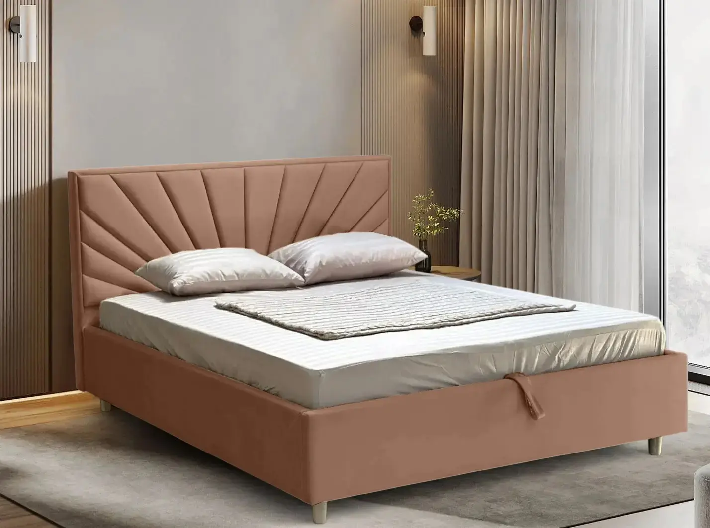 Кровать Charmbed Confort Sunny Eco 160x200 London 04 (Light Brown)