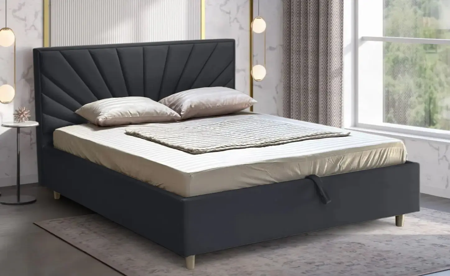 Кровать Charmbed Confort Sunny Eco 180x200 London 16 (Dark Grey)