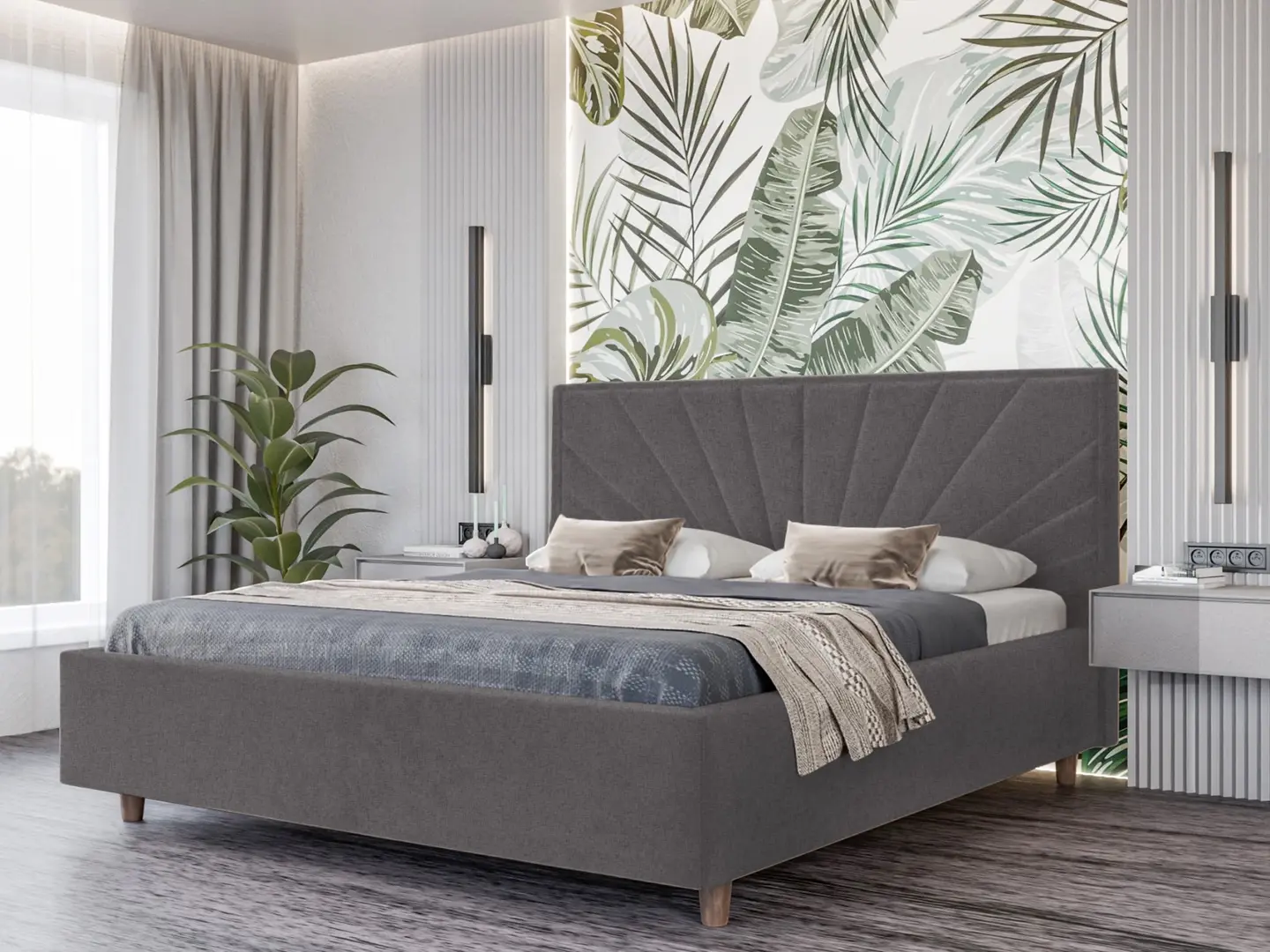 Pat Charmbed Confort Sunny Modern 140x200 Glow 19 (Anthracite/Walnut)