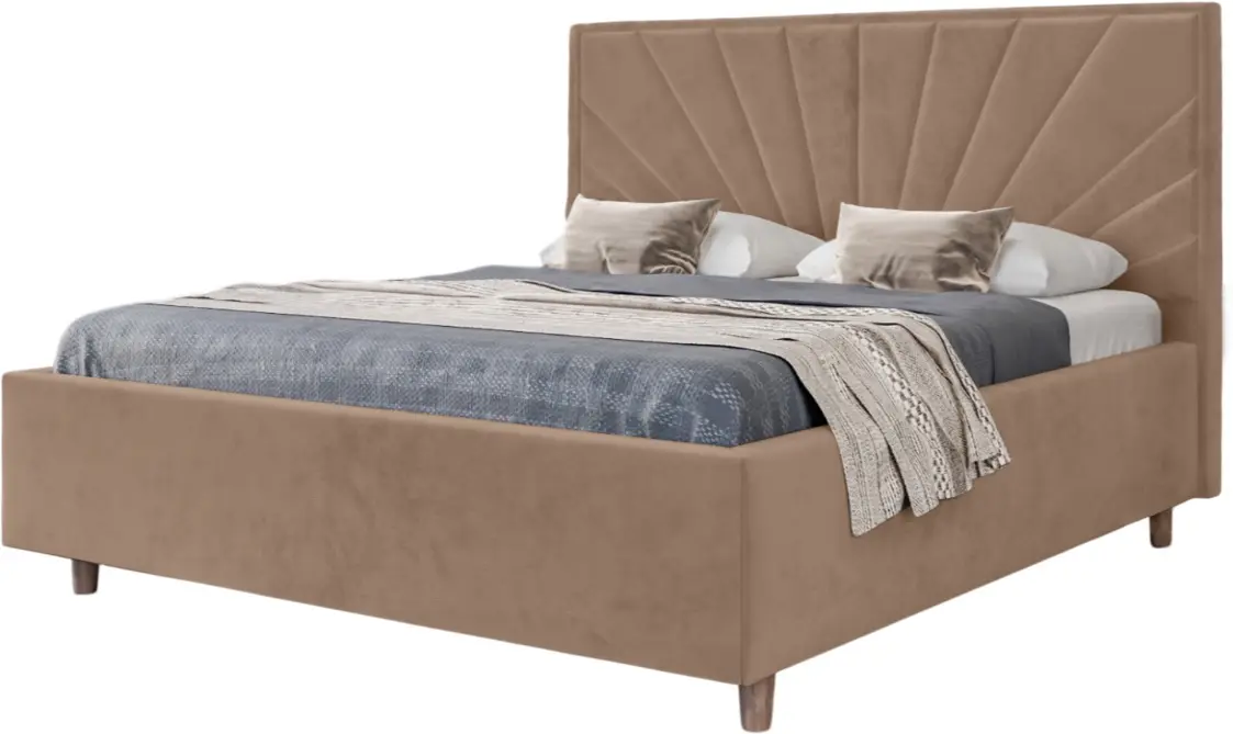 Кровать Charmbed Confort Sunny Modern 140x200 Velluto 03 (Mika/Walnut) - 2