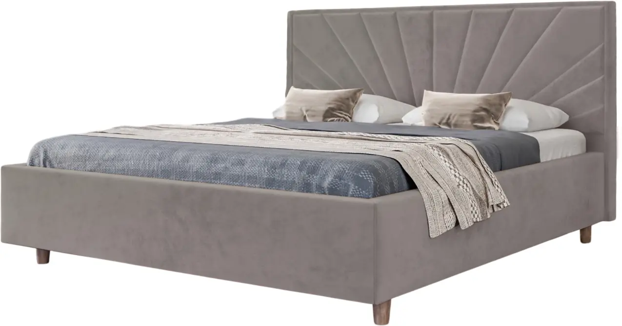 Pat Charmbed Confort Sunny Modern 140x200 Velluto 15 (Silver/Walnut)