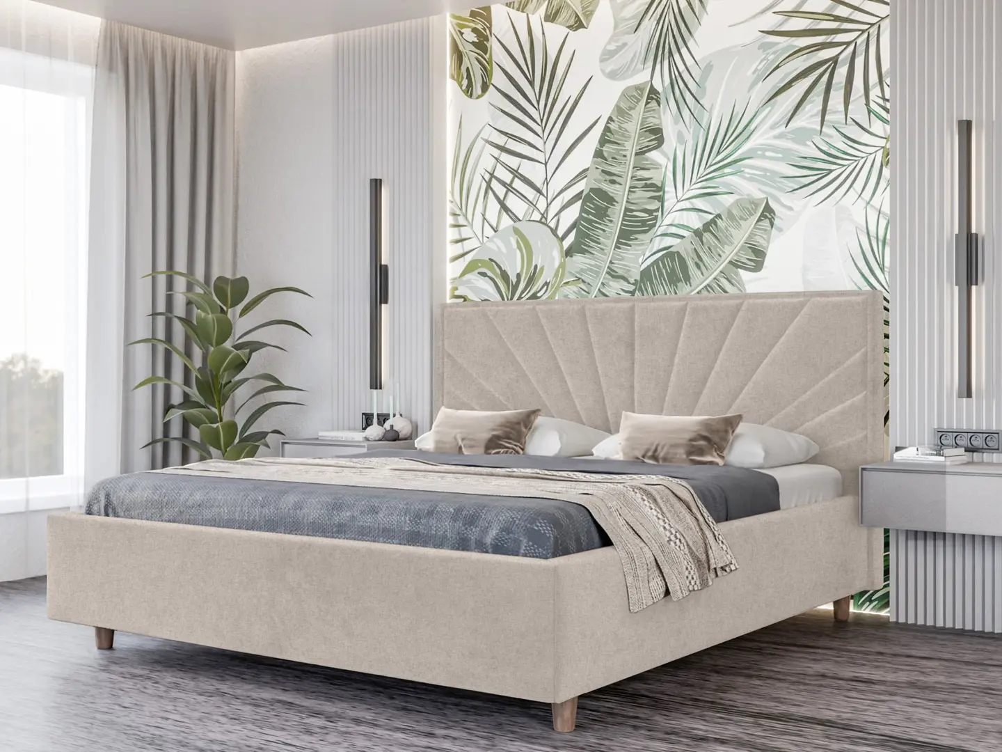 Pat Charmbed Confort Sunny Modern 160x200 Glow 03 (Fossil/Walnut)