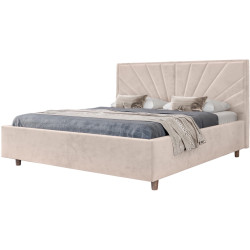 Кровать Charmbed Confort Sunny Modern 160x200 Velluto 02 (Beige/Walnut) Thumb