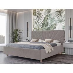 Кровать Charmbed Confort Sunny Modern 160x200 Velluto 15 (Silver/Walnut) Thumb