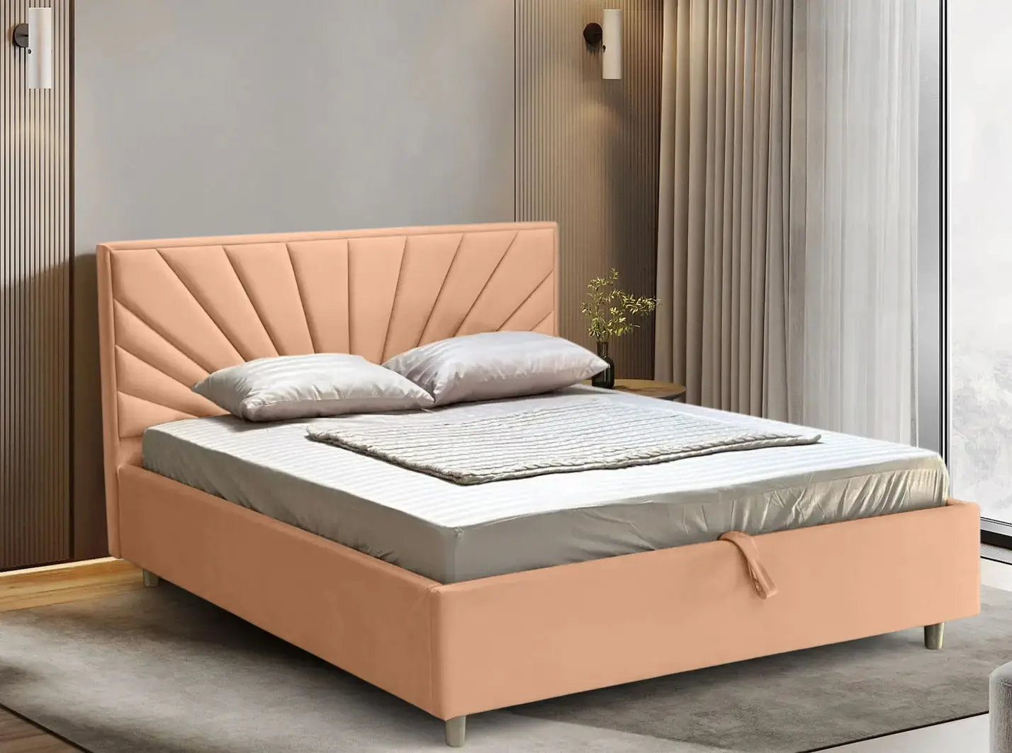 Pat Charmbed Confort Sunny New 160x200 London 03 (Beige/Walnut)