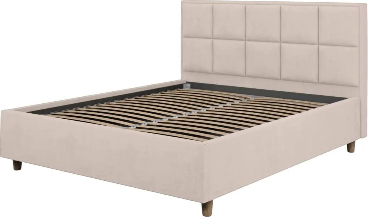 Pat Charmbed Confort Tatiana Modern 140x200 Velluto 02 (Beige/Walnut)