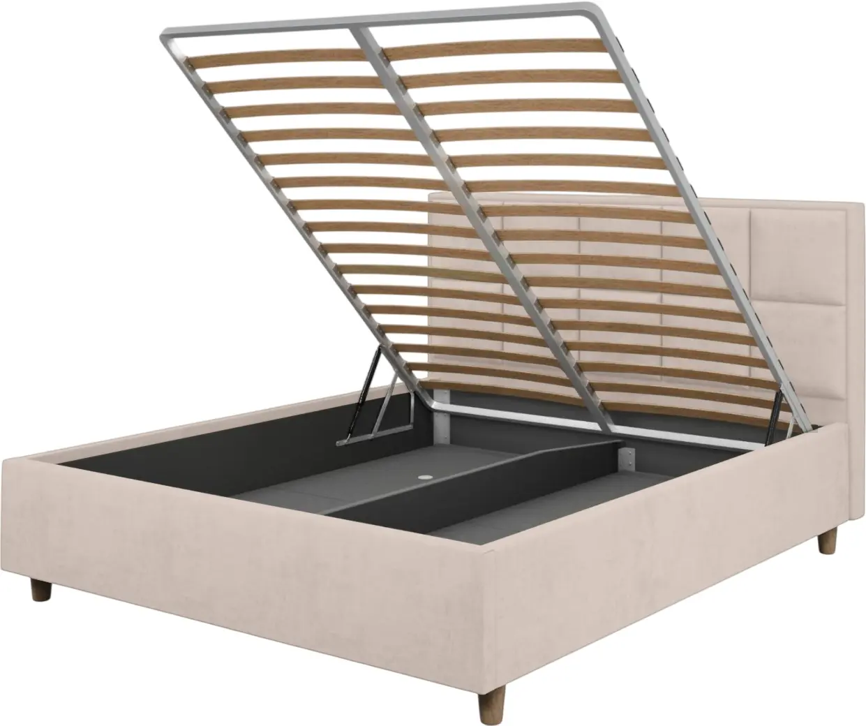 Pat Charmbed Confort Tatiana Modern 140x200 Velluto 02 (Beige/Walnut)