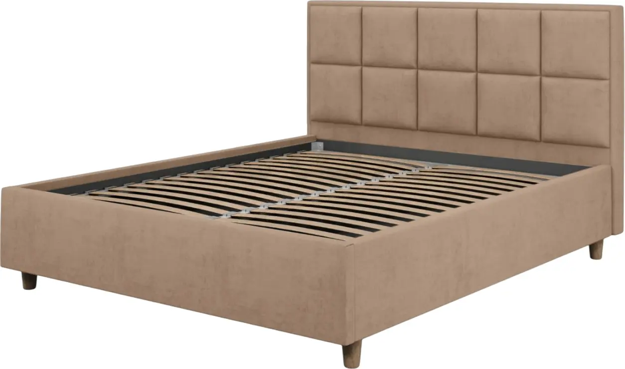 Кровать Charmbed Confort Tatiana Modern 140x200 Velluto 03 (Mika/Walnut)