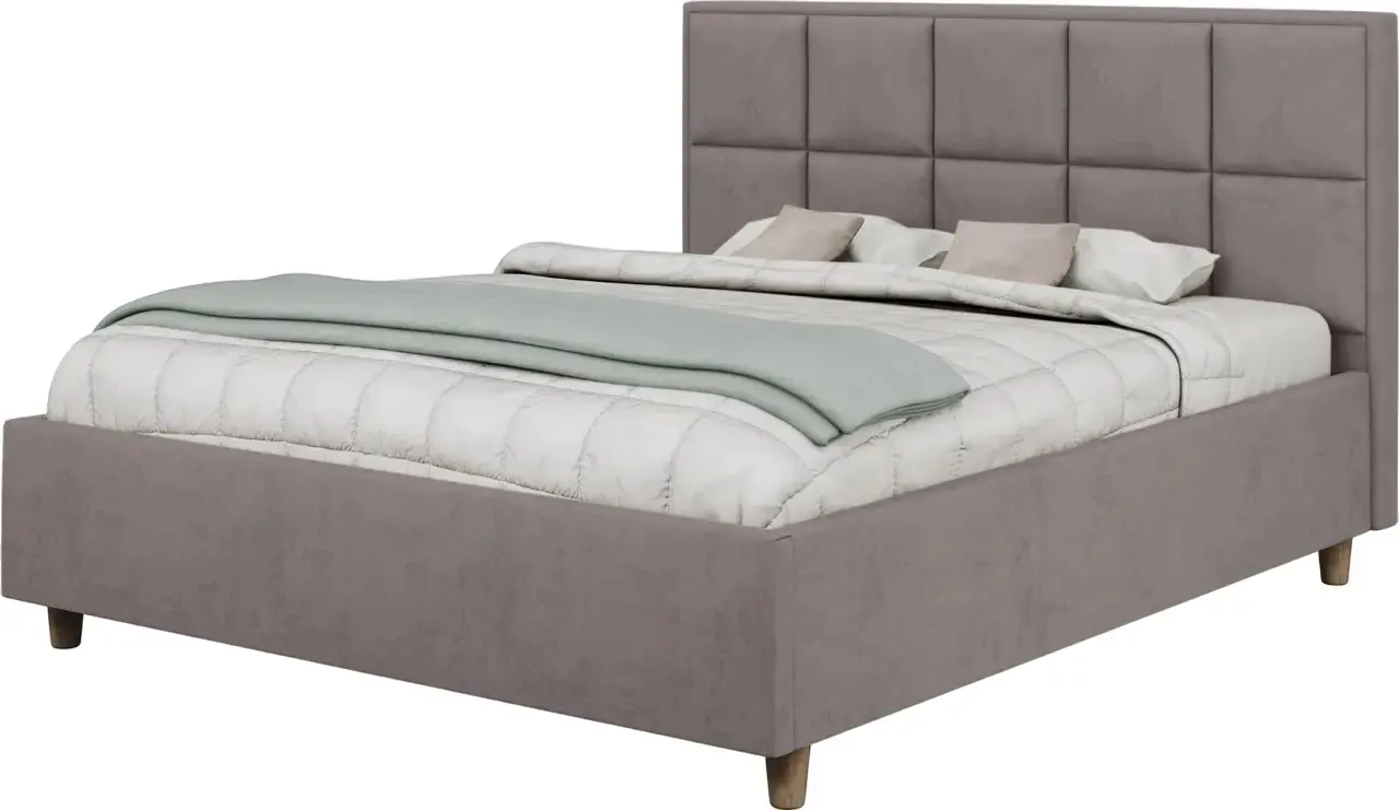 Pat Charmbed Confort Tatiana Modern 140x200 Velluto 15 (Silver/Walnut)