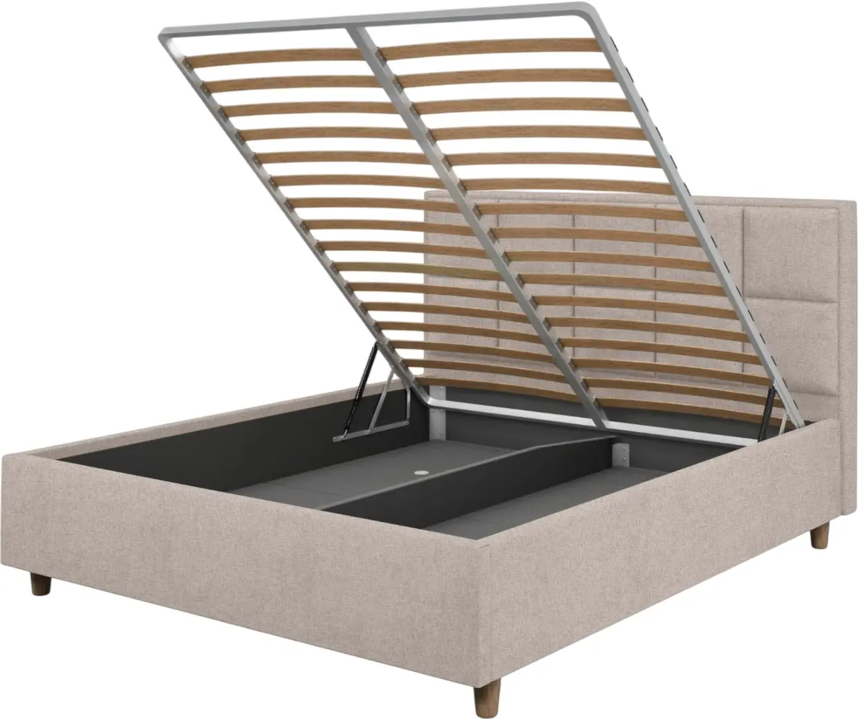 Кровать Charmbed Confort Tatiana Modern 160x200 Glow 03 (Fossil/Walnut)