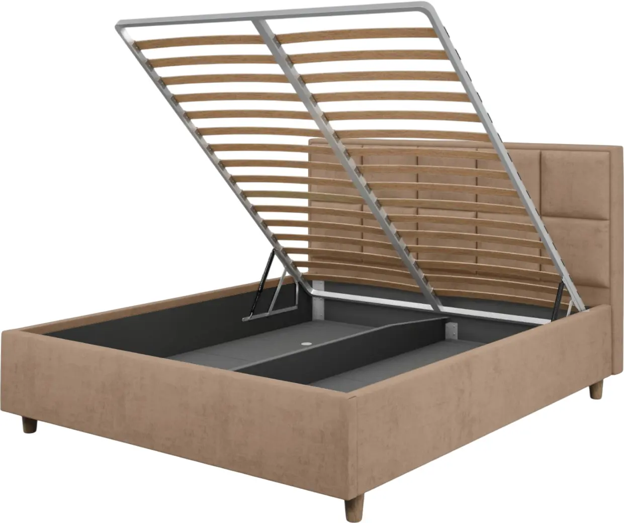 Pat Charmbed Confort Tatiana Modern 160x200 Velluto 03 (Mika/Walnut)