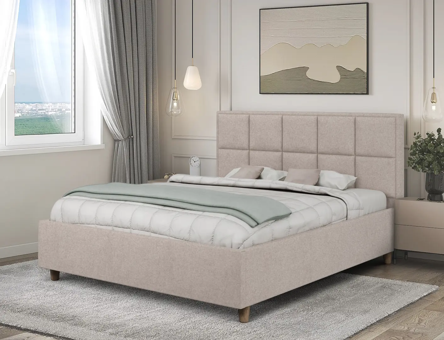 Pat Charmbed Confort Tatiana Modern 180x200 Glow 03 (Fossil/Walnut)