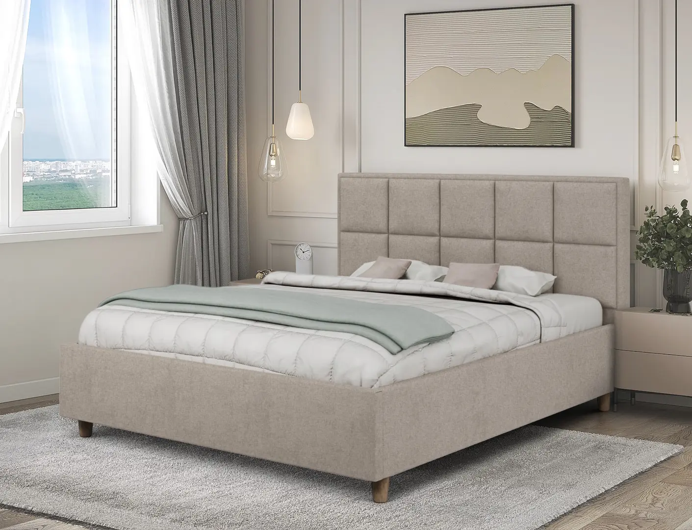 Pat Charmbed Confort Tatiana Modern 180x200 Glow 04 (Stone/Walnut)