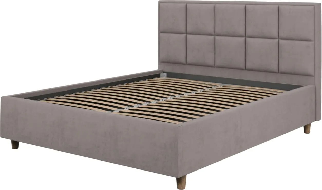 Pat Charmbed Confort Tatiana Modern 180x200 Velluto 15 (Silver/Walnut)