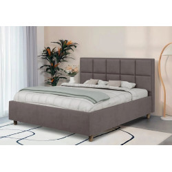 Pat Charmbed Confort Tatiana Modern 180x200 Velluto 16 (Grey/Walnut)