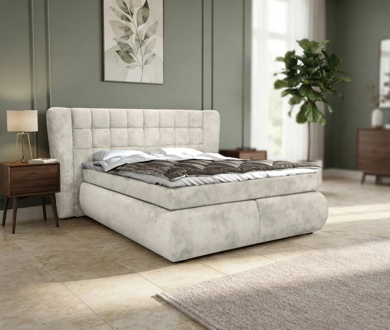 Pat Charmbed Diana 160x200 King 01 (Cream)