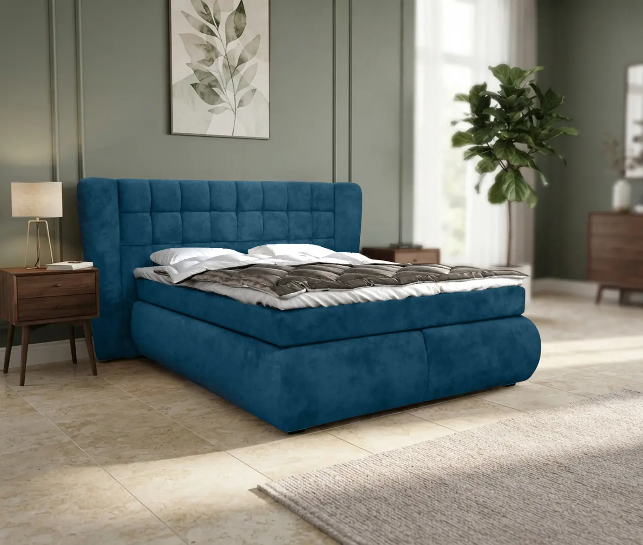 Pat Charmbed Diana 160x200 King 06 (Blue)