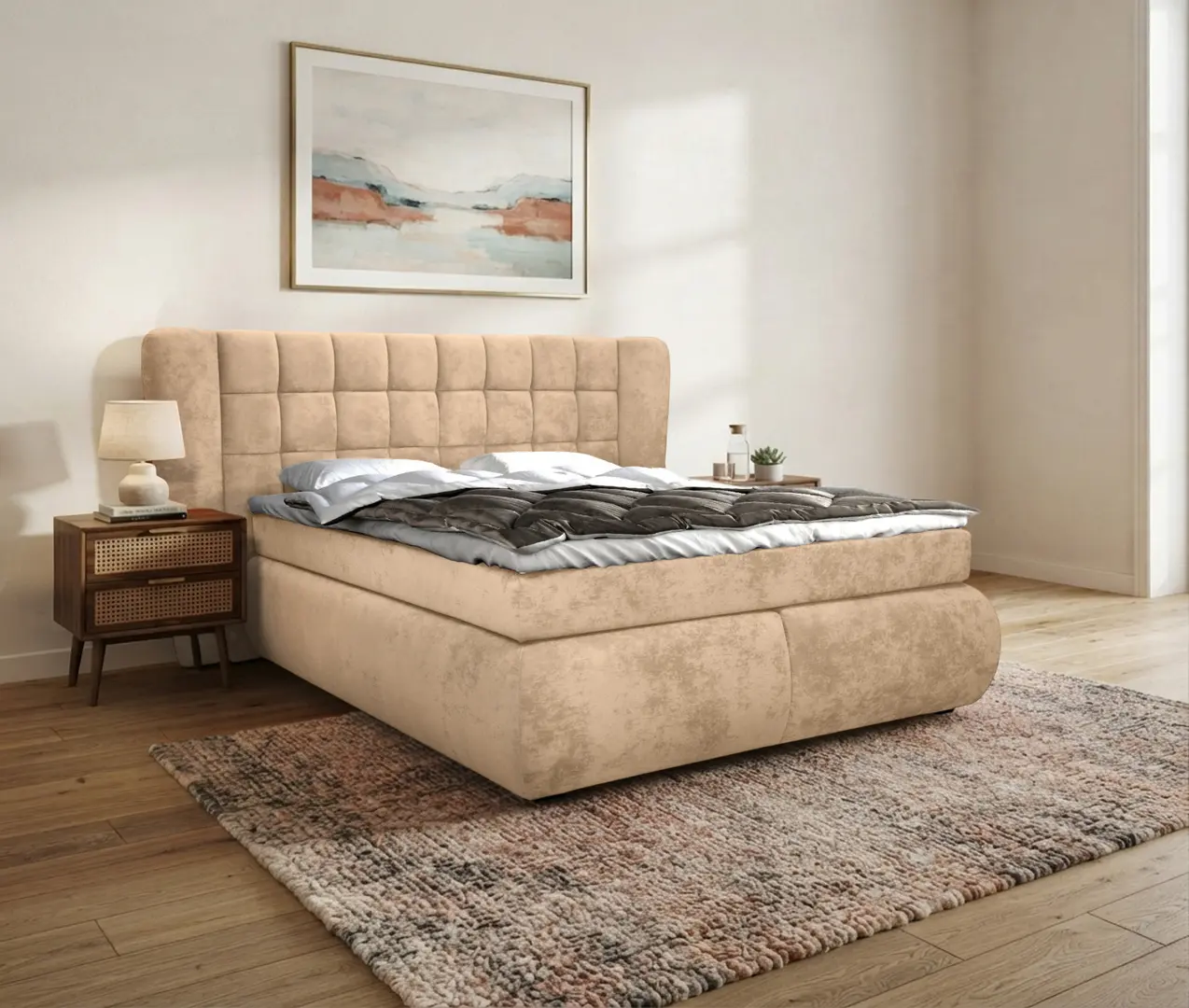 Pat Charmbed Diana 160x200 Mono 02 (Beige)