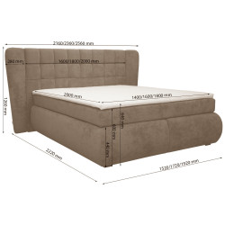 Pat Charmbed Diana 160x200 Mono 03 (Light Grey) Thumb