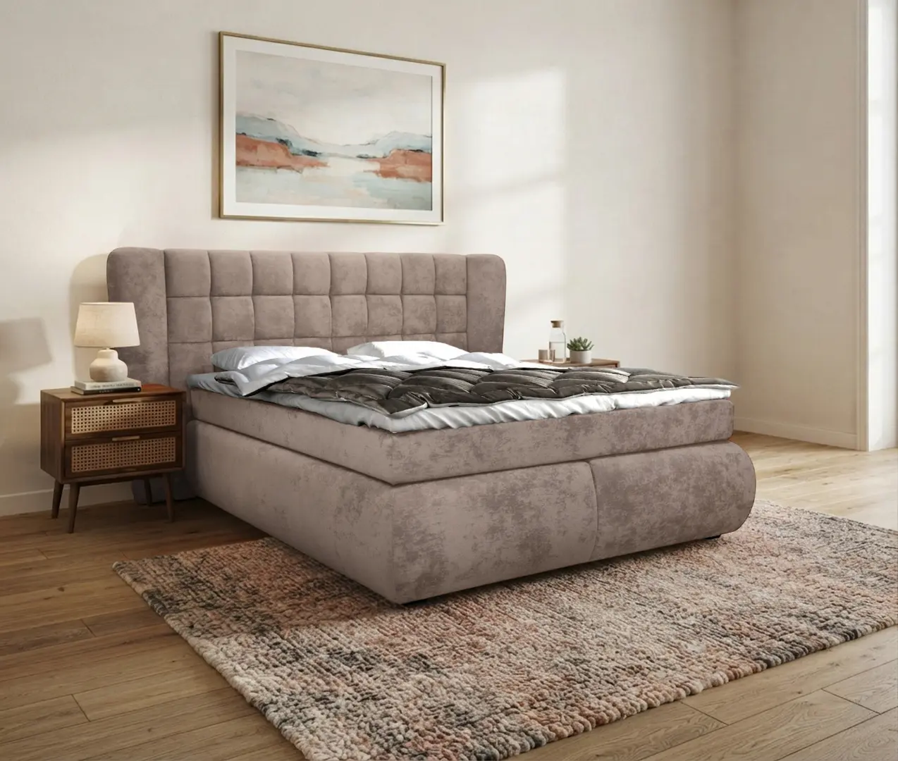 Кровать Charmbed Diana 160x200 Mono 04 (Light Brown)