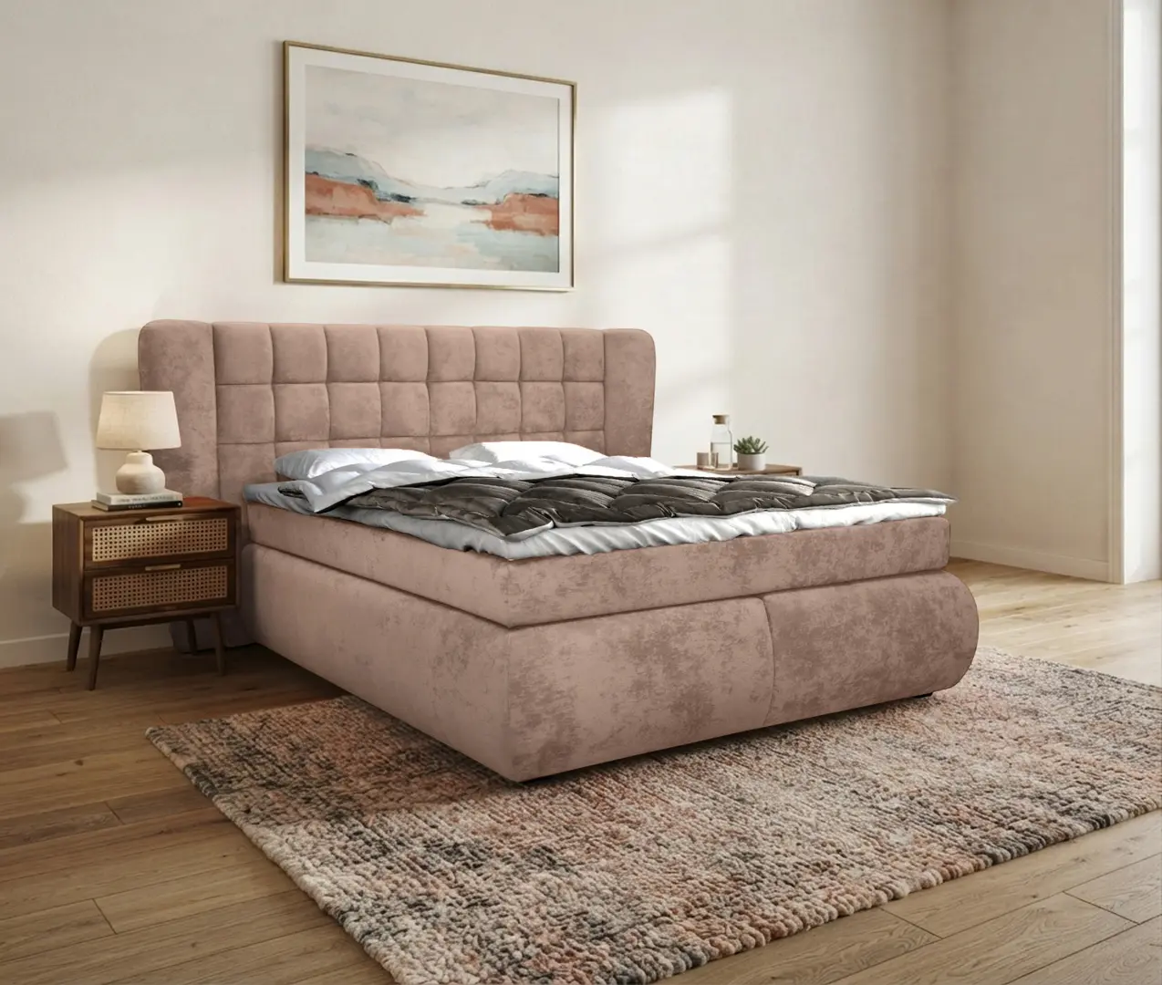 Pat Charmbed Diana 160x200 Mono 06 (Dark Beige)