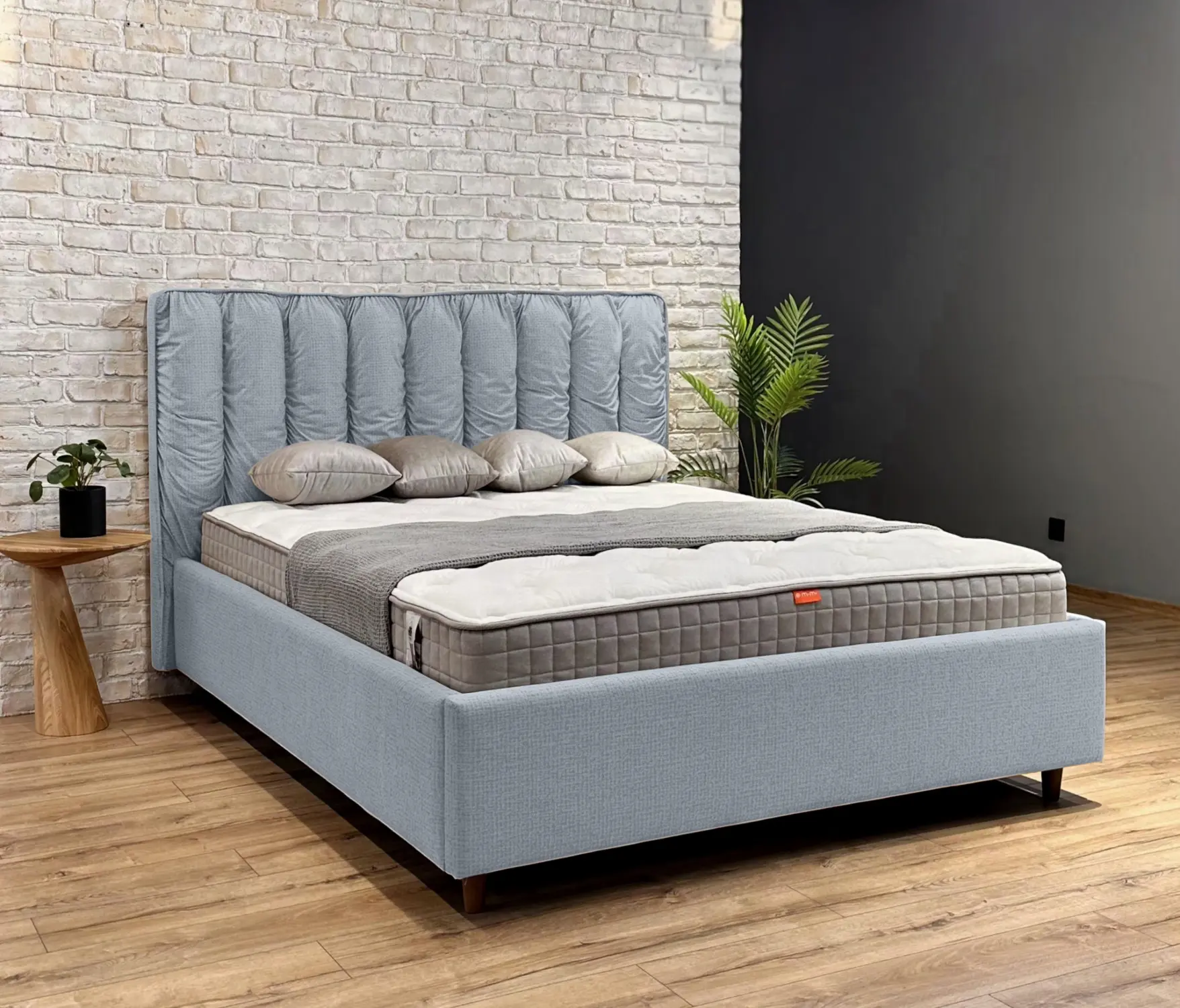 Кровать Charmbed Eva Prestige 140x200 Glow 15 (Light Grey) - 6