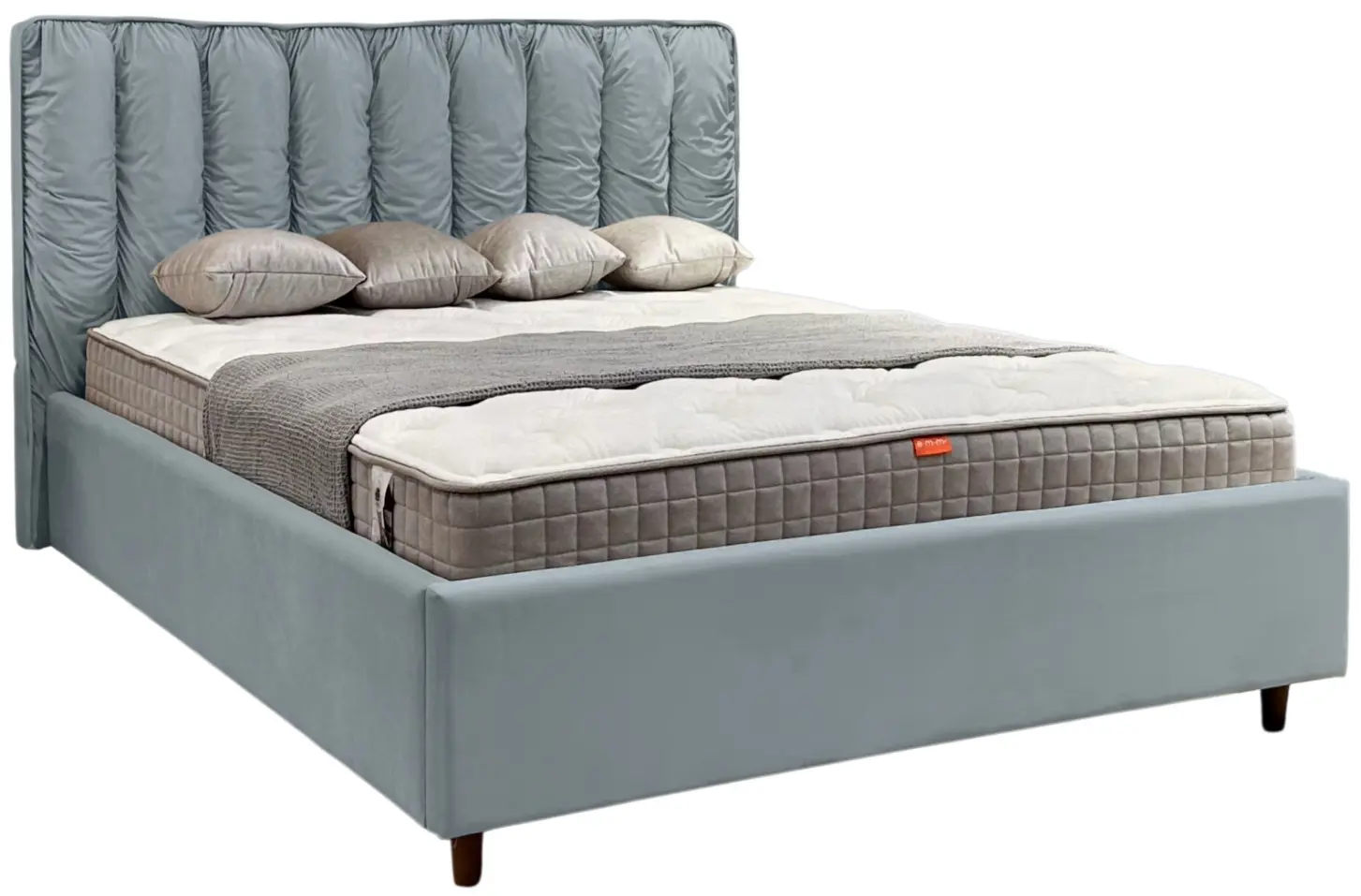 Кровать Charmbed Eva Prestige 140x200 Velluto 15 (Silver) - 2