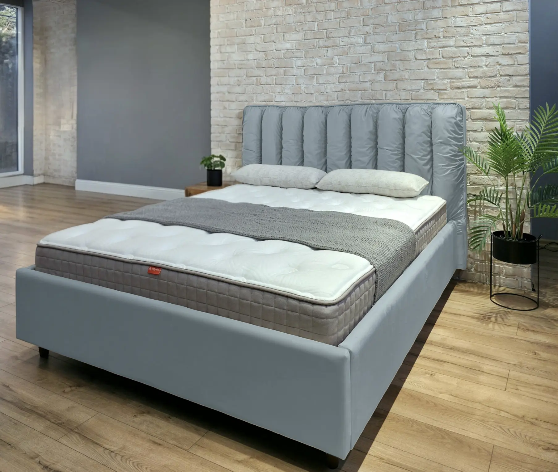 Кровать Charmbed Eva Prestige 140x200 Velluto 15 (Silver) - 6