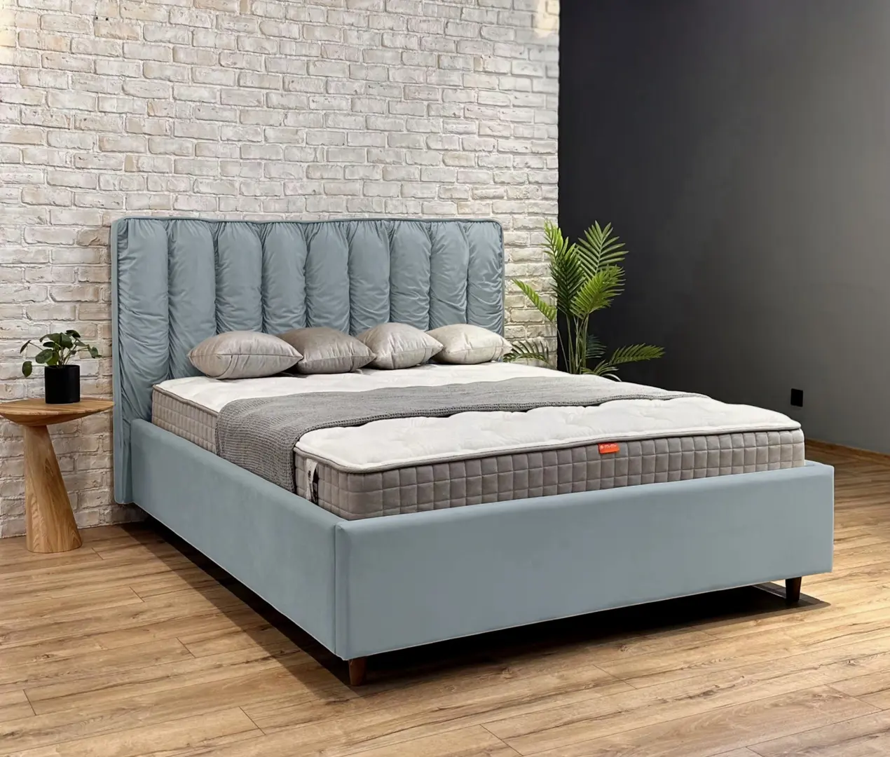 Кровать Charmbed Eva Prestige 140x200 Velluto 15 (Silver)