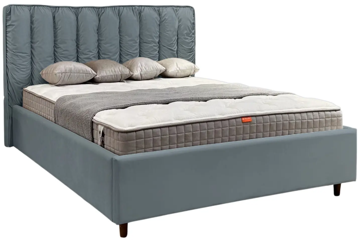 Кровать Charmbed Eva Prestige 140x200 Velluto 16 (Grey) - 2