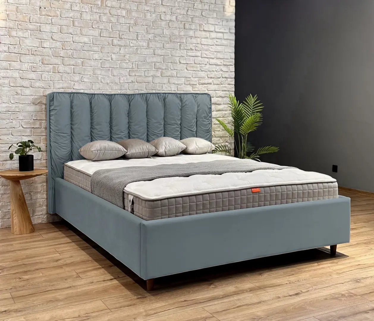 Кровать Charmbed Eva Prestige 140x200 Velluto 16 (Grey)