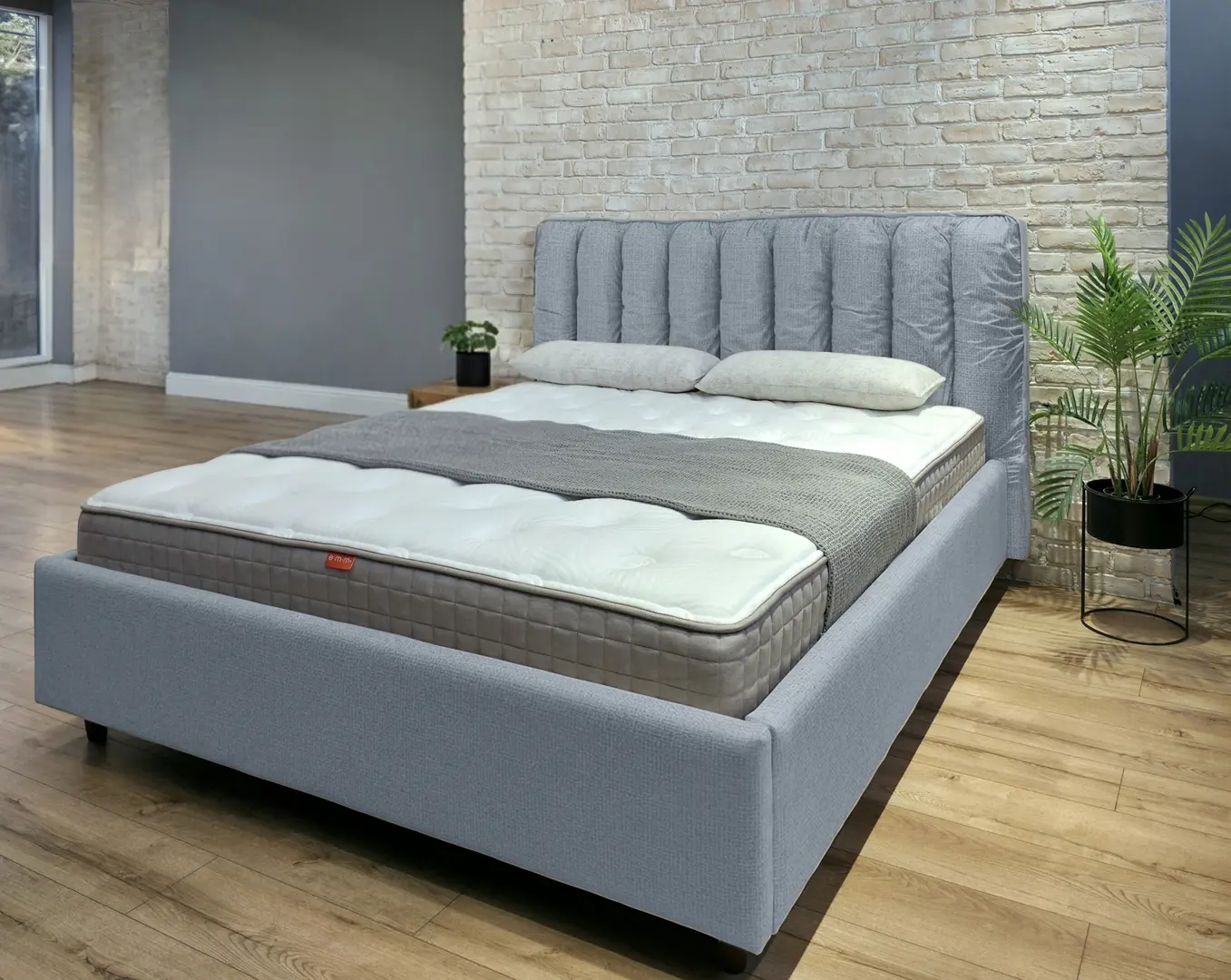 Кровать Charmbed Eva Prestige 160x200 Glow 15 (Light Grey)