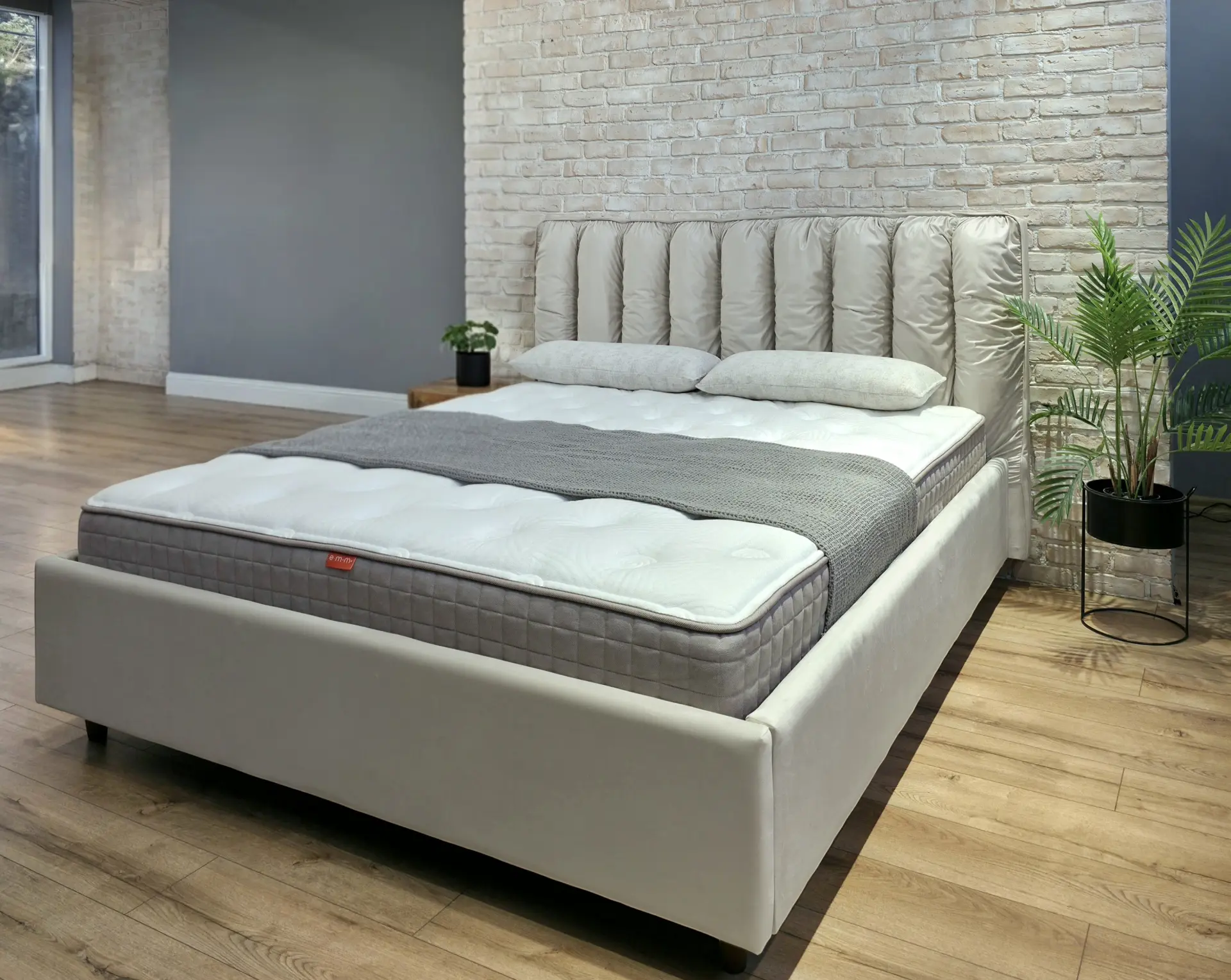 Кровать Charmbed Eva Prestige 160x200 Velluto 02 (Beige) - 6