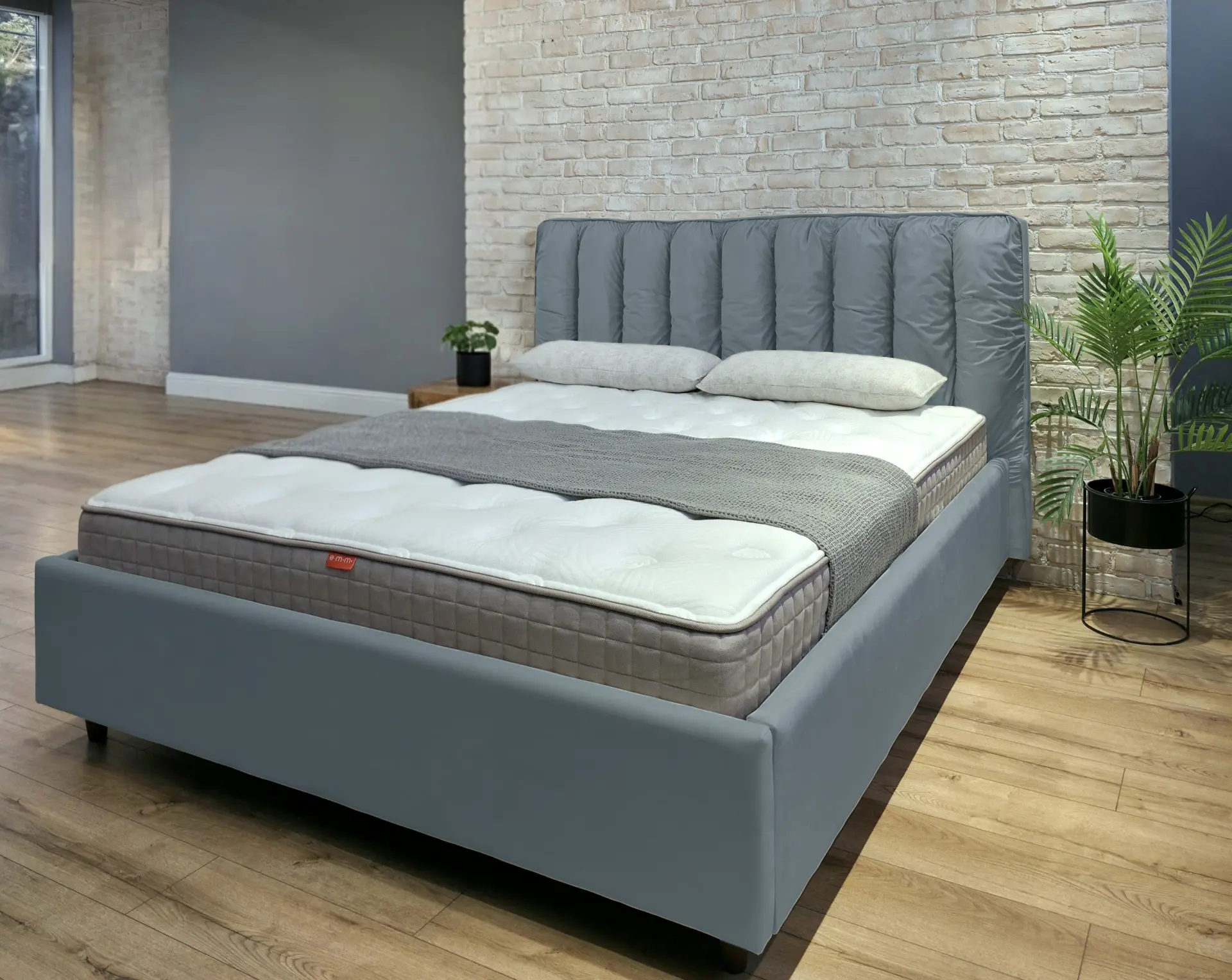 Кровать Charmbed Eva Prestige 160x200 Velluto 16 (Grey) - 6