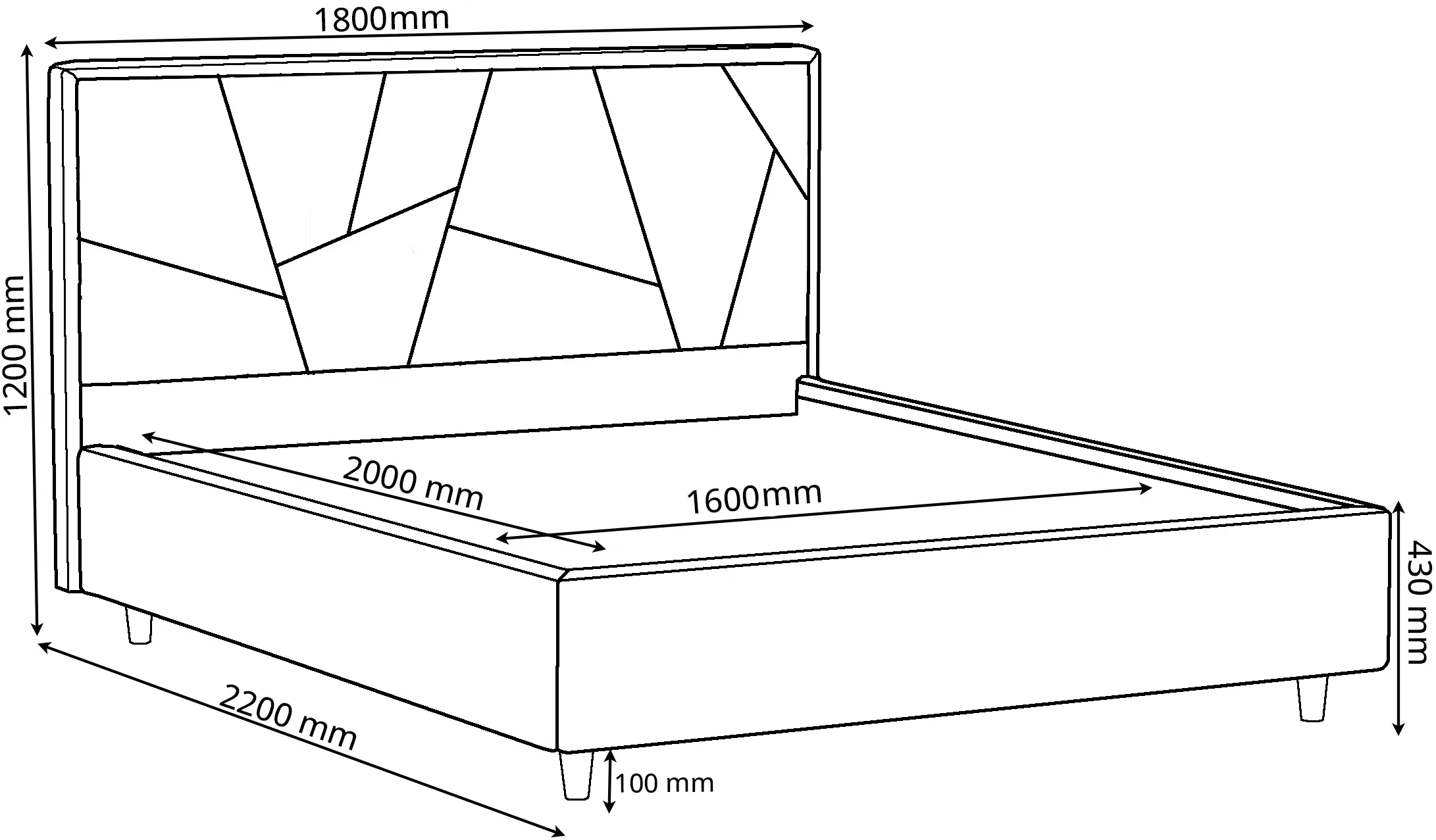 Pat Charmbed Lux Agata 160x200 Mono 02 (Beige) - 7