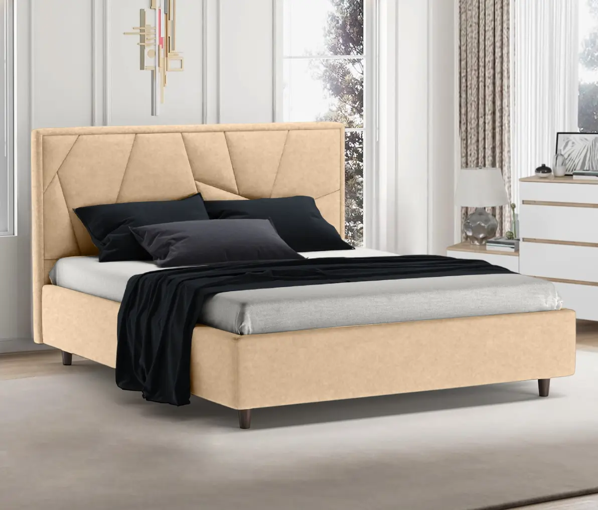 Pat Charmbed Lux Agata 160x200 Mono 02 (Beige)