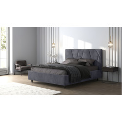 Кровать Charmbed Lux Agata 160x200 Mono 09 (Grey-Blue)