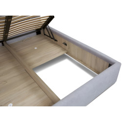 Кровать Charmbed Lux Agata 160x200 Mono 09 (Grey-Blue) Thumb