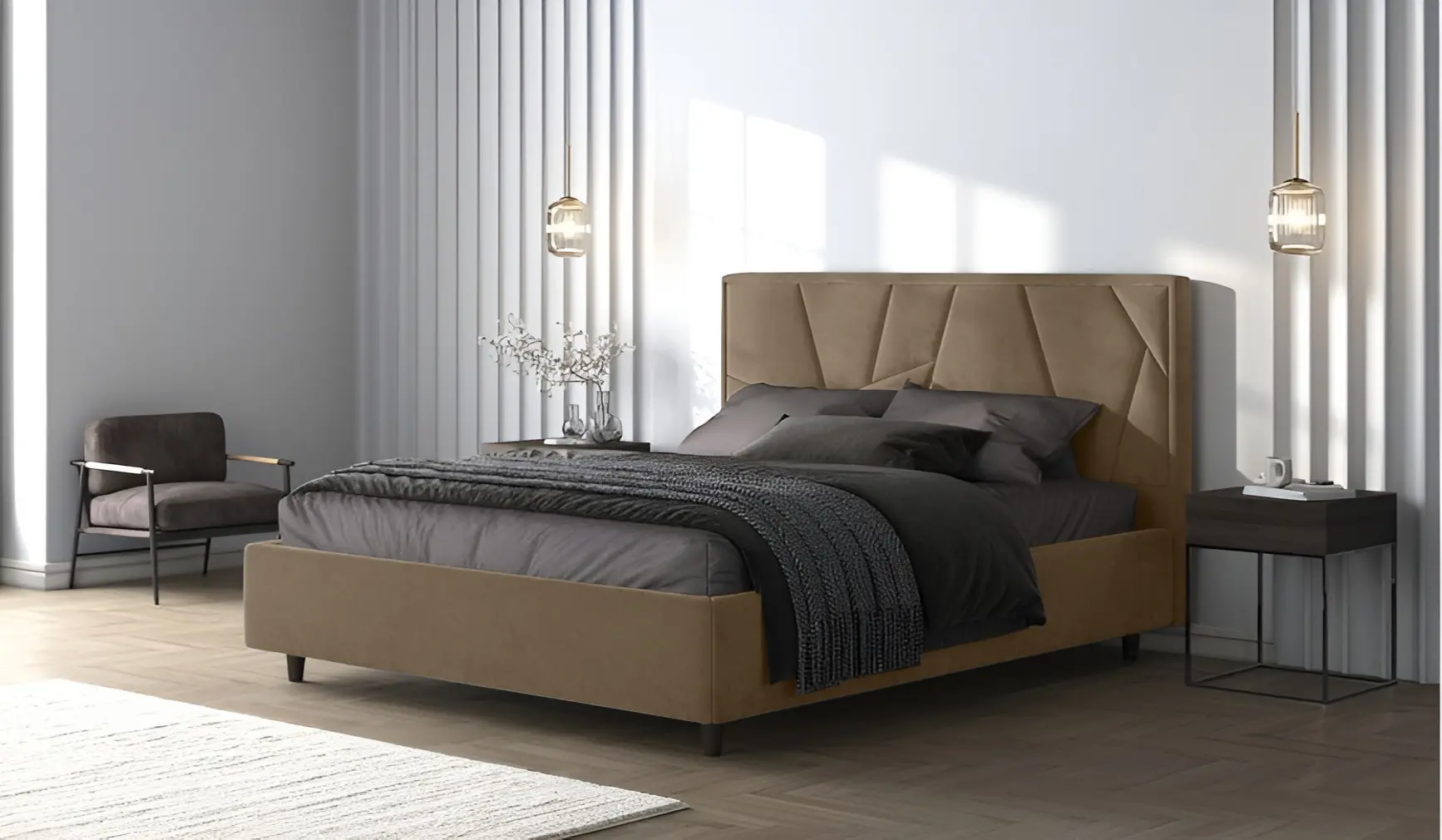 Кровать Charmbed Lux Agata 180x200 Laguna 06 (Cappuccino)