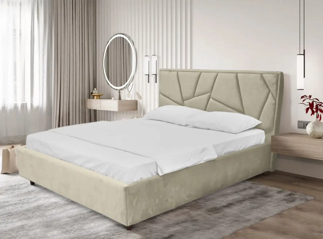 Кровать Charmbed Lux Agata 180x200 Laguna 08 (Gray-Beige)