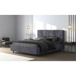 Кровать Charmbed Lux Agata 180x200 Mono 09 (Grey-Blue)