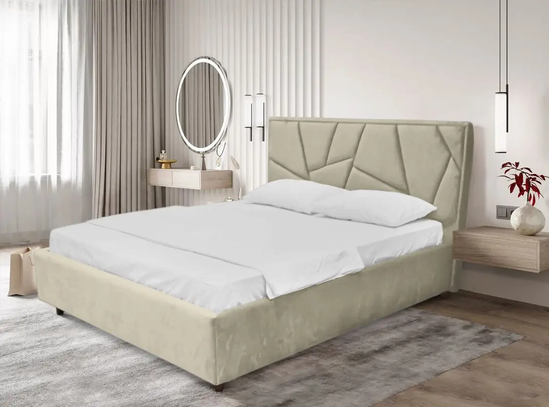 Кровать Charmbed Lux Agata Laguna 08 160x200 (Gray-Beige)