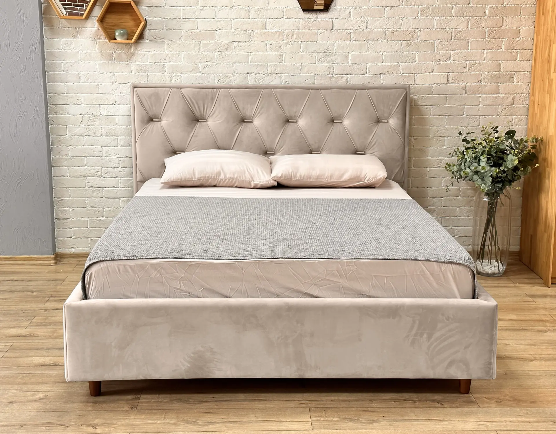 Кровать Charmbed Lux Bela 160x200 Laguna 07 (Beige) - 2