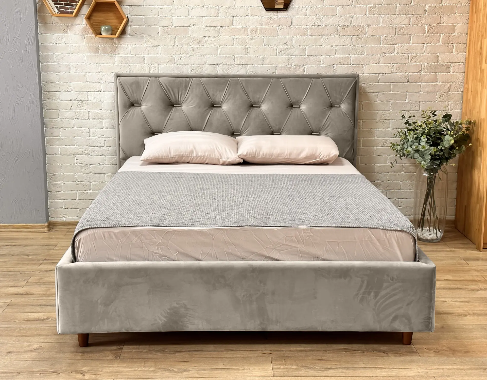 Pat Charmbed Lux Bela 160x200 Laguna 09 (Stone Gray) - 2