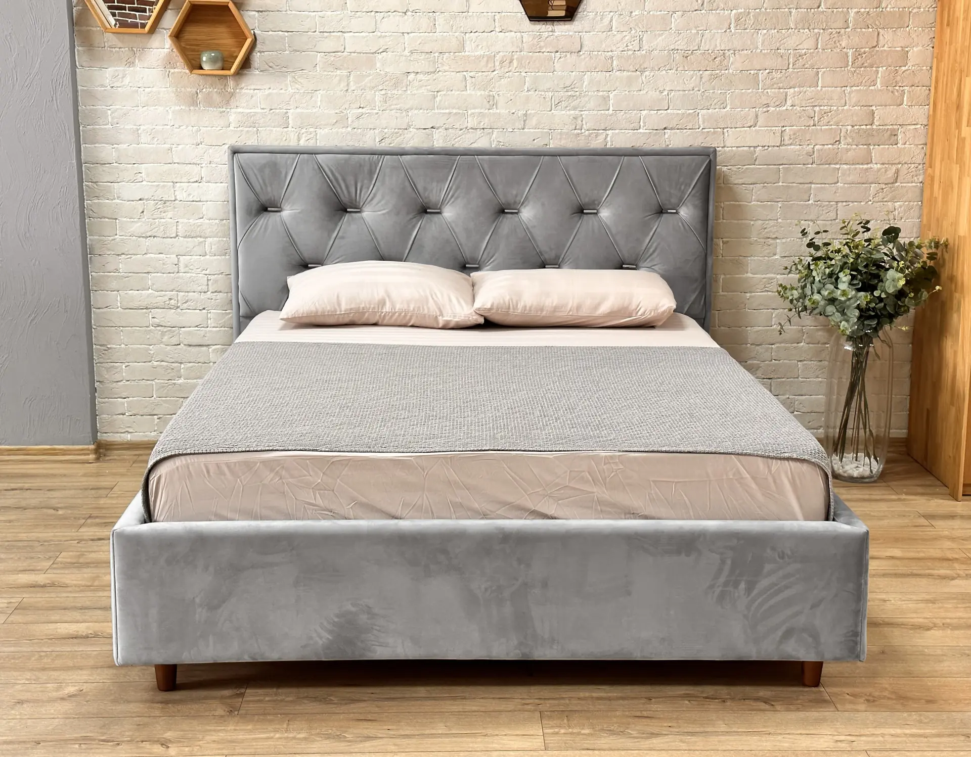 Pat Charmbed Lux Bela 160x200 Laguna 42 (Light Gray) - 2