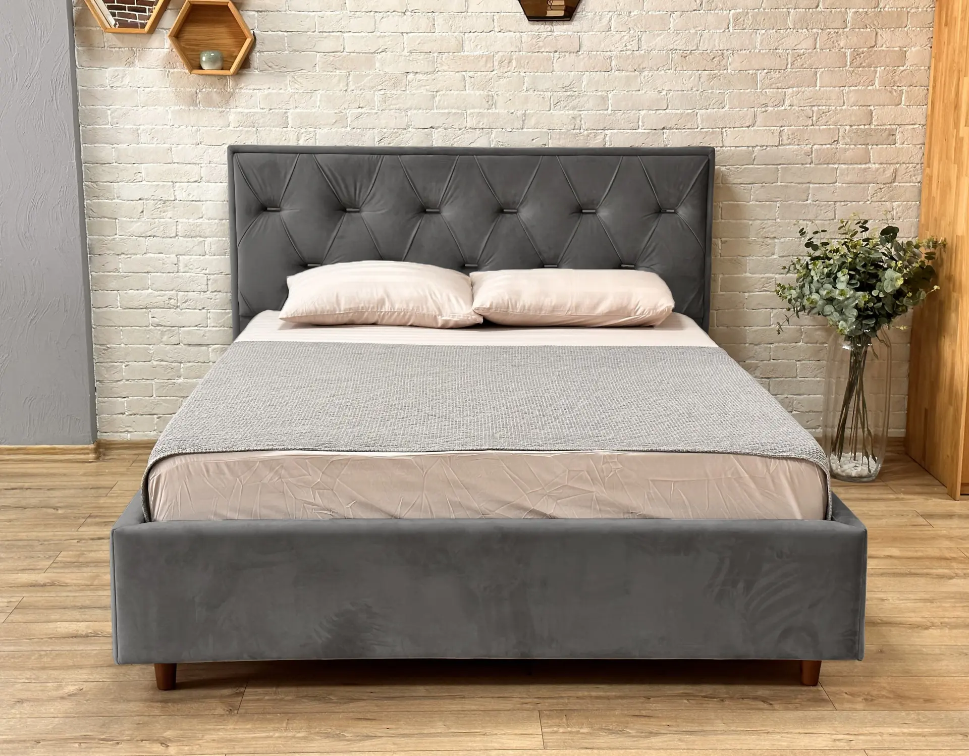 Pat Charmbed Lux Bela 160x200 Laguna 43 (Gray) - 2