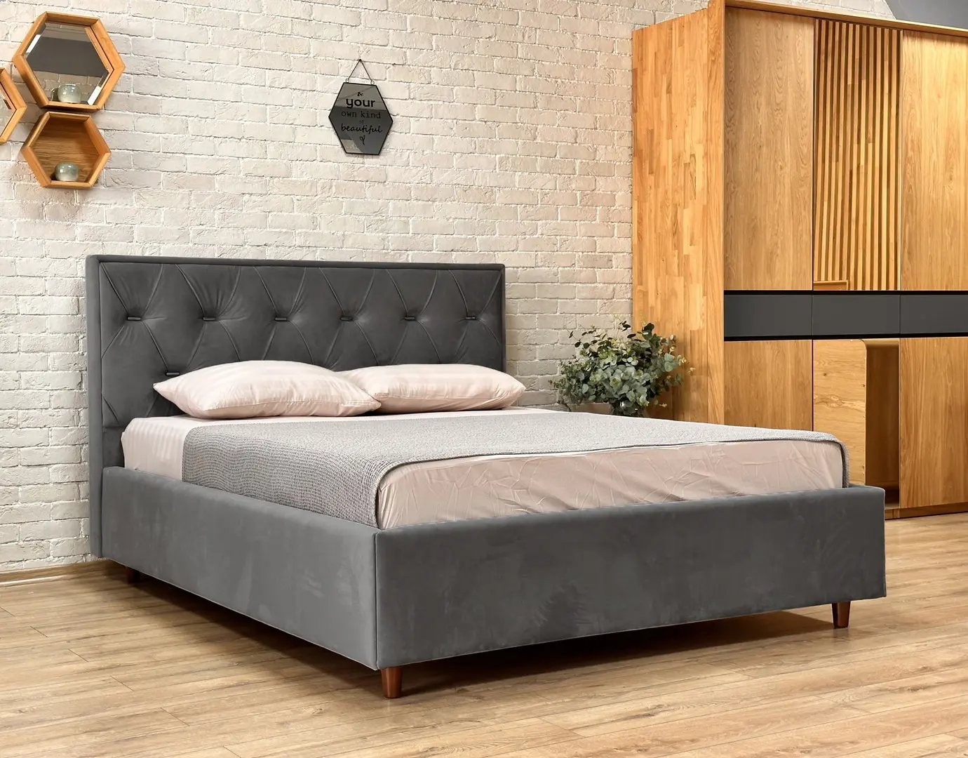 Pat Charmbed Lux Bela 160x200 Laguna 43 (Gray)